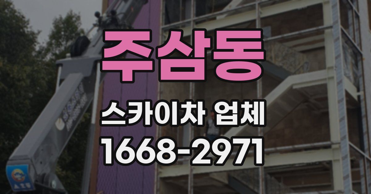 주삼동 스카이차 업체