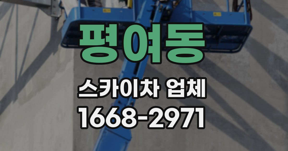 평여동 스카이차 업체