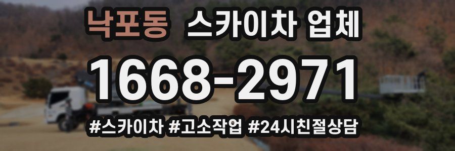 낙포동 스카이차 업체