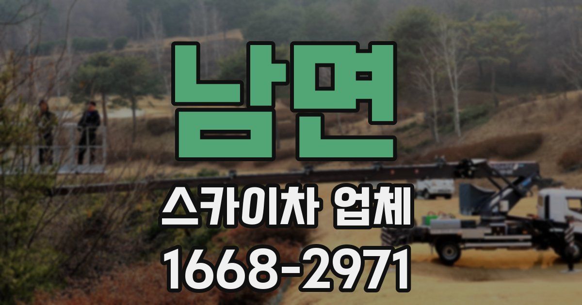 남면 스카이차 업체