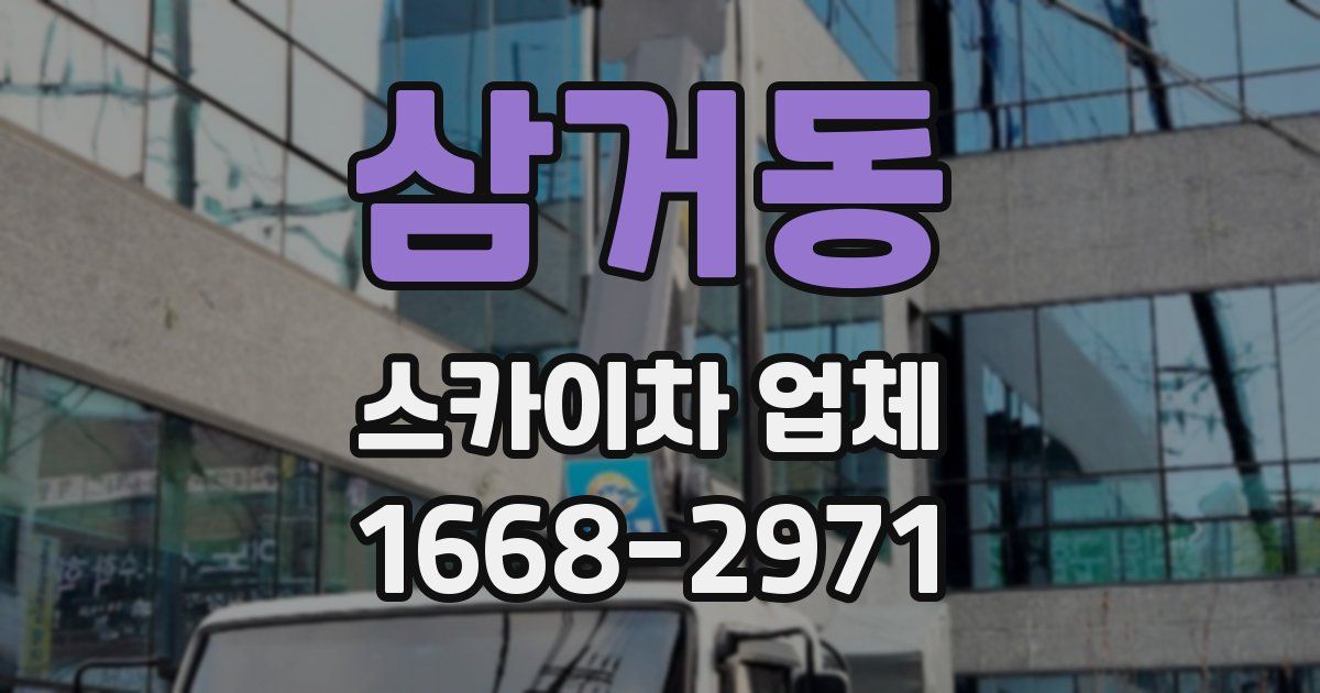 삼거동 스카이차 업체