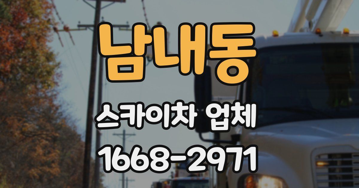 남내동 스카이차 업체