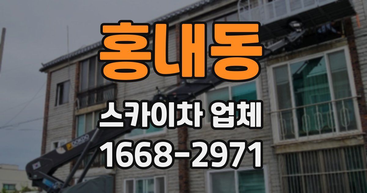 홍내동 스카이차 업체