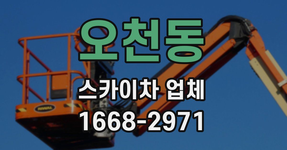오천동 스카이차 업체