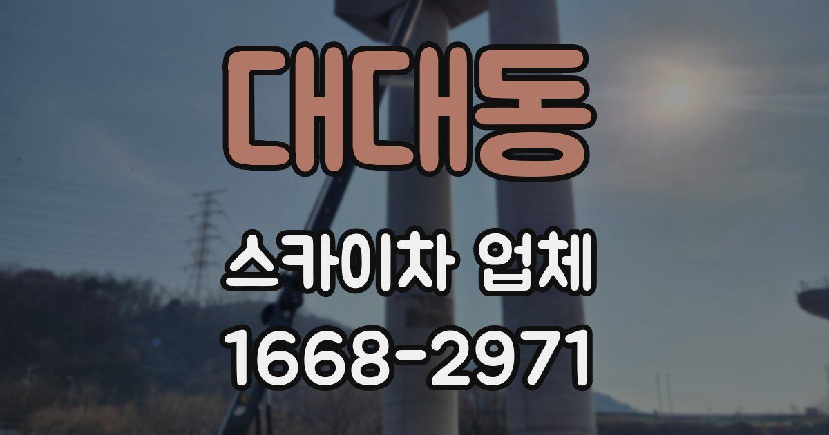 대대동 스카이차 업체