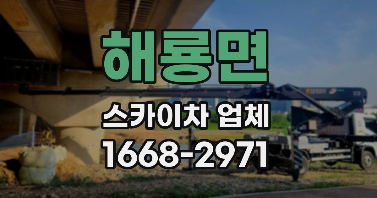 해룡면 스카이차 업체