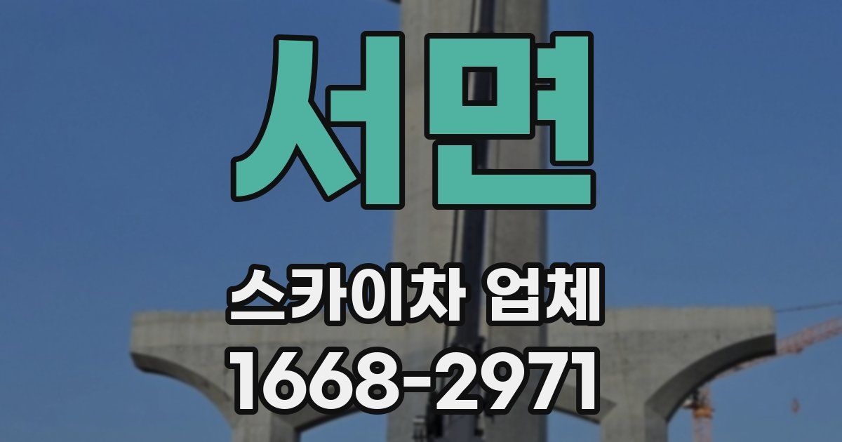 서면 스카이차 업체