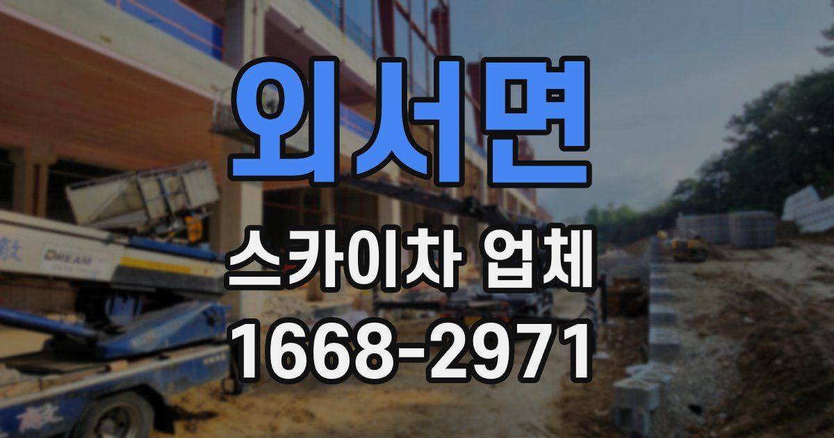 외서면 스카이차 업체