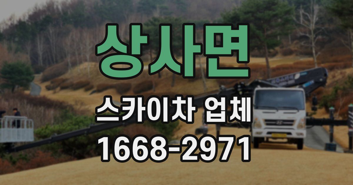 상사면 스카이차 업체