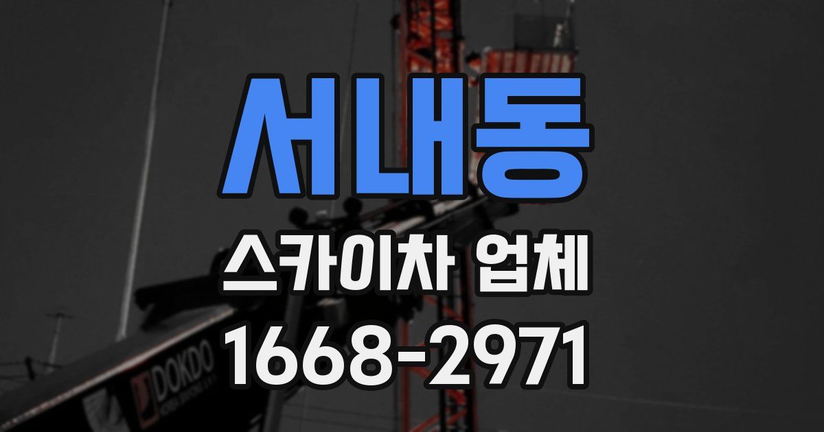 서내동 스카이차 업체