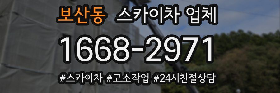 보산동 스카이차 업체