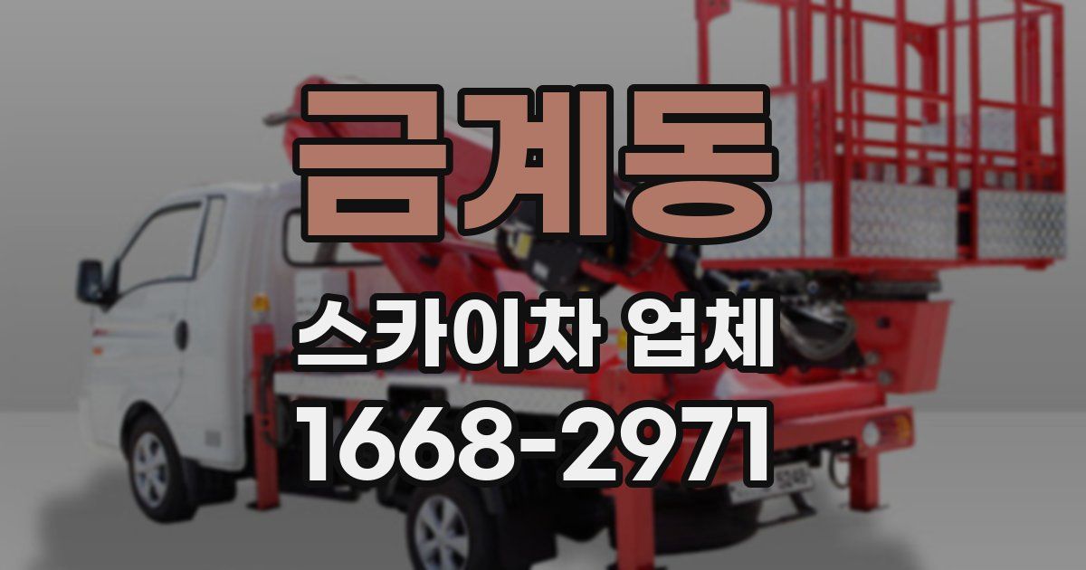 금계동 스카이차 업체