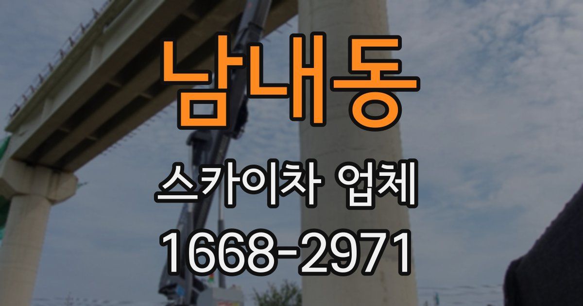 남내동 스카이차 업체