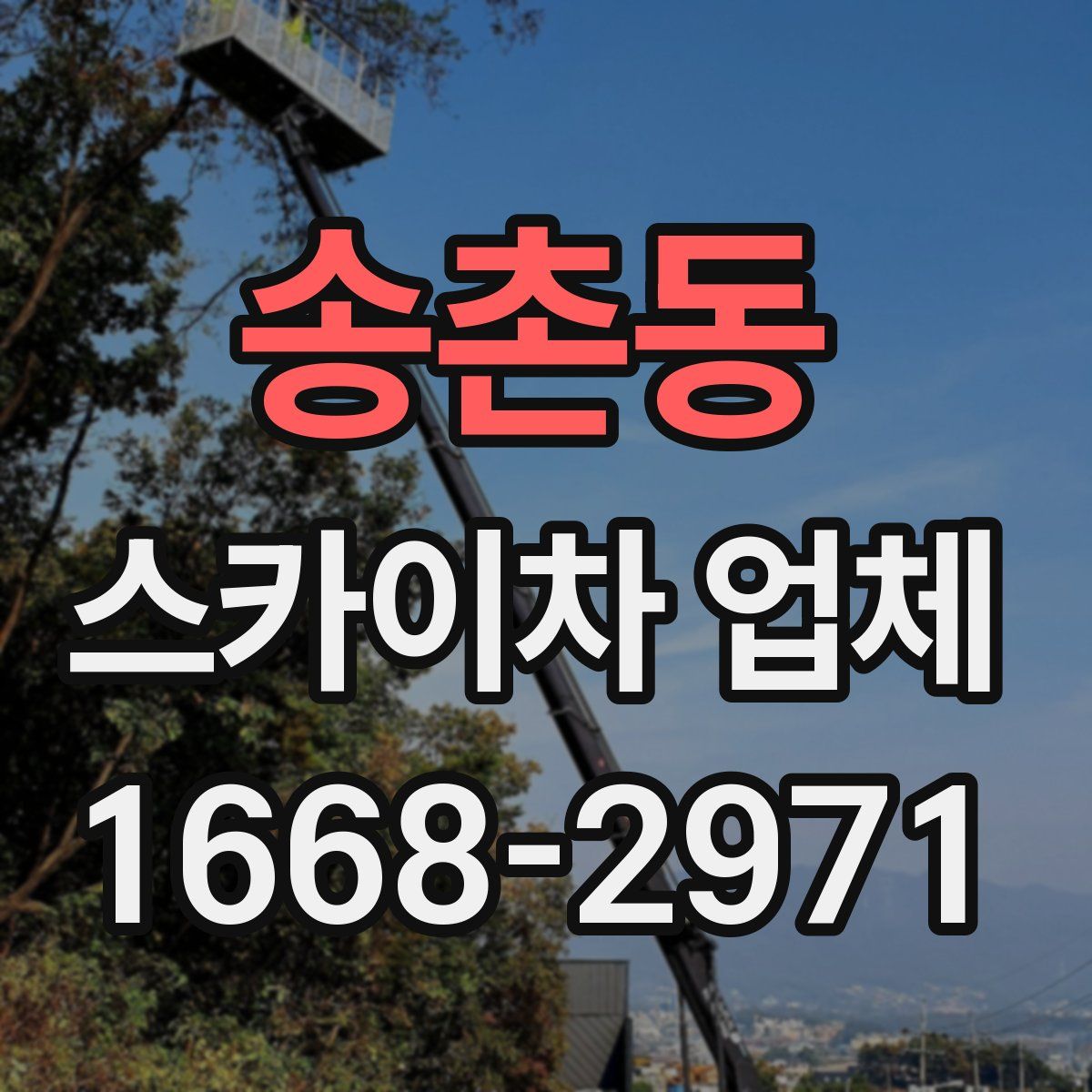 송촌동 스카이차 업체
