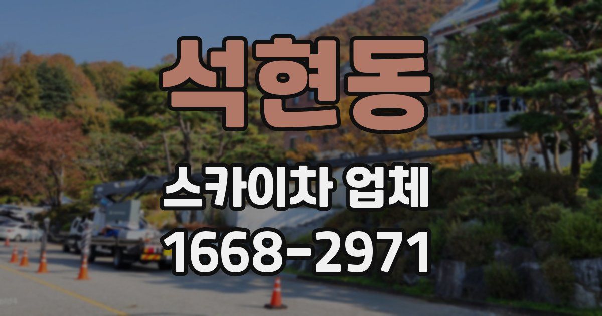 석현동 스카이차 업체