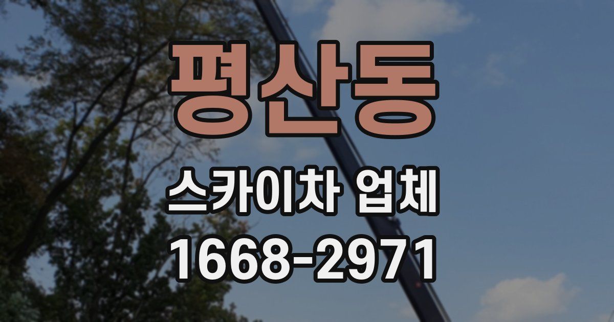 평산동 스카이차 업체