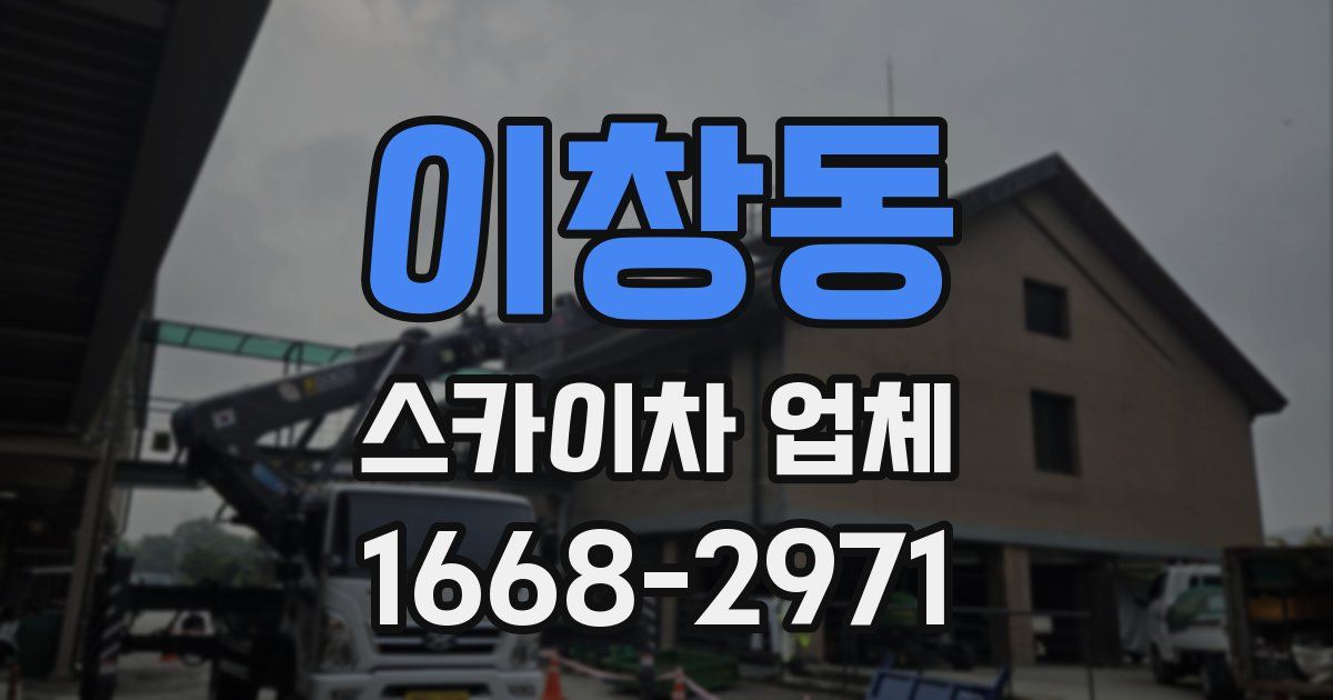 이창동 스카이차 업체