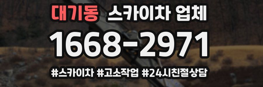 대기동 스카이차 업체