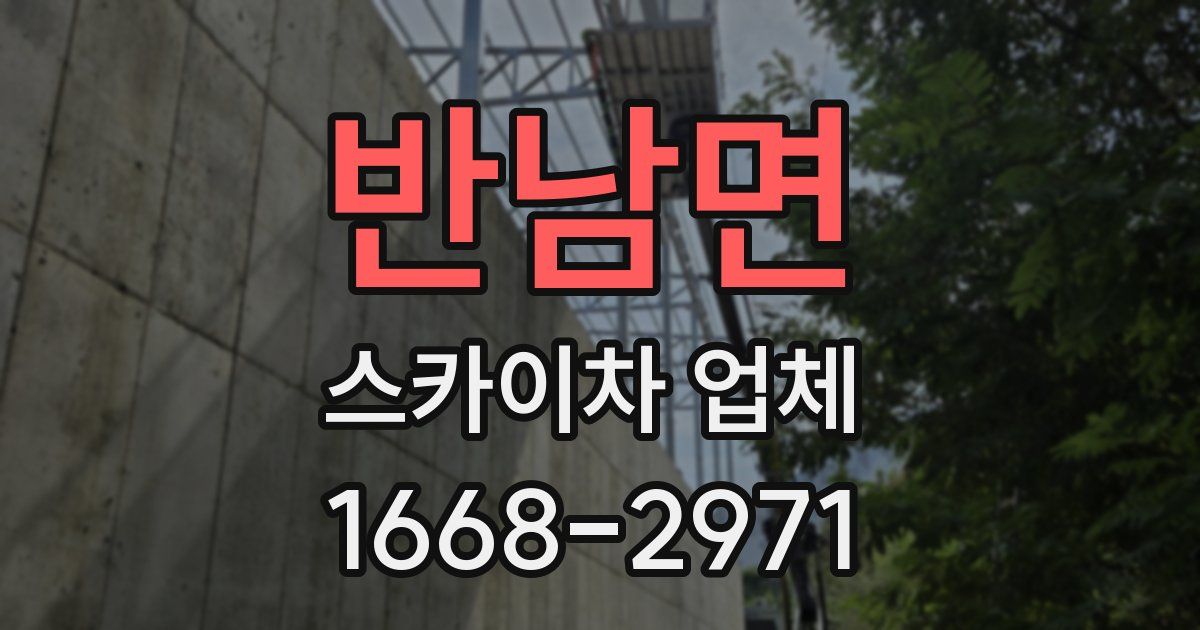 반남면 스카이차 업체