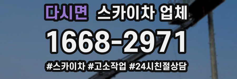 다시면 스카이차 업체