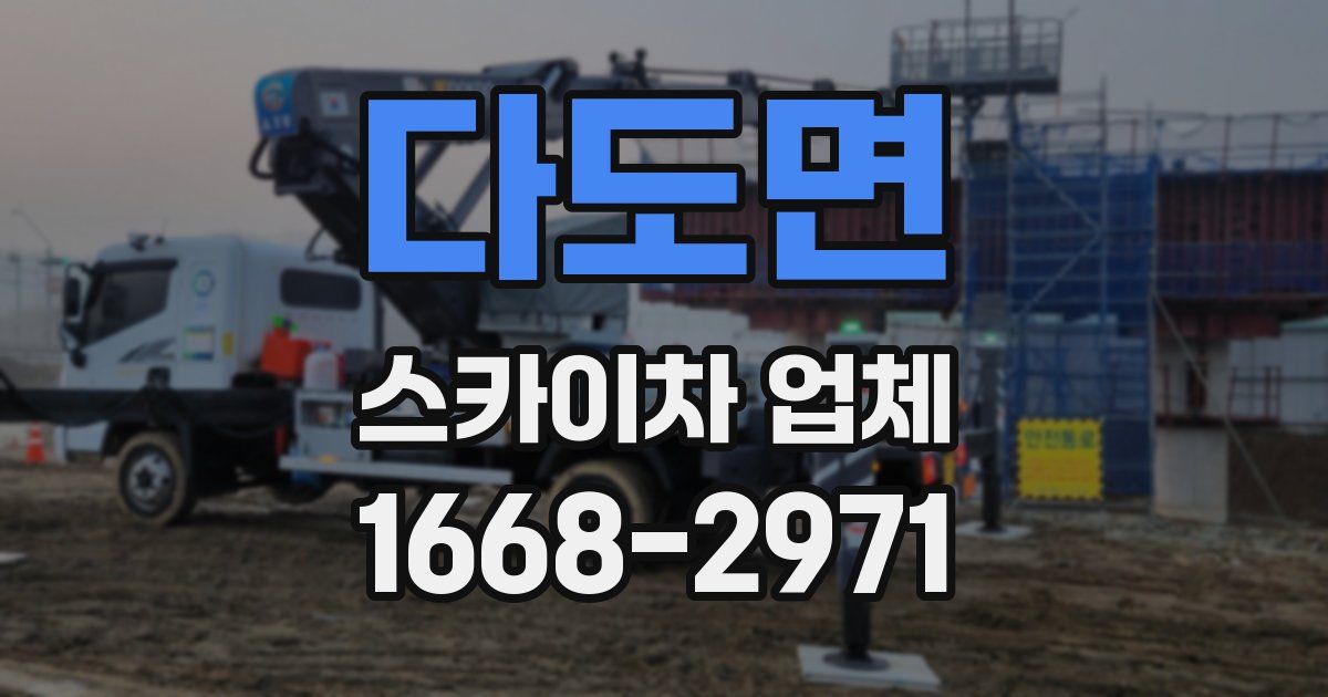 다도면 스카이차 업체