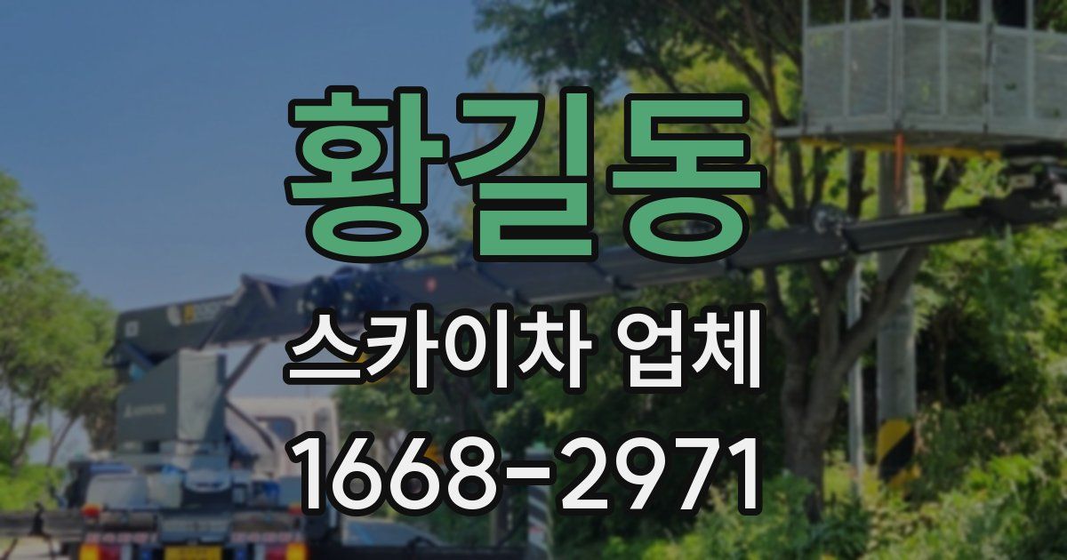 황길동 스카이차 업체