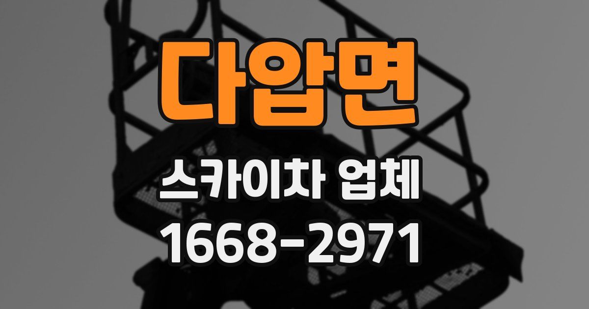 다압면 스카이차 업체
