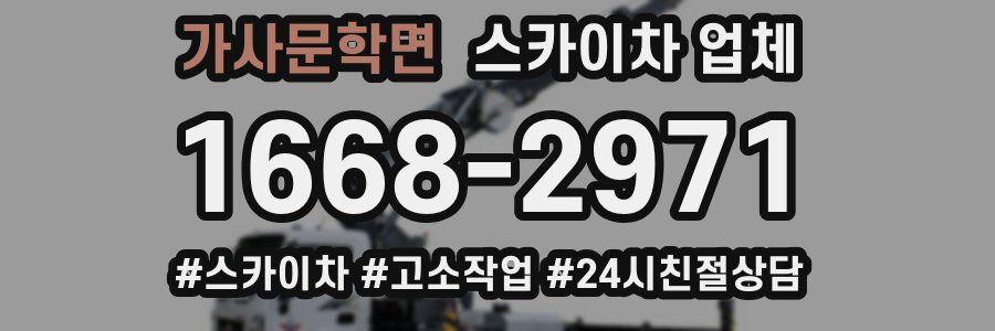 가사문학면 스카이차 업체