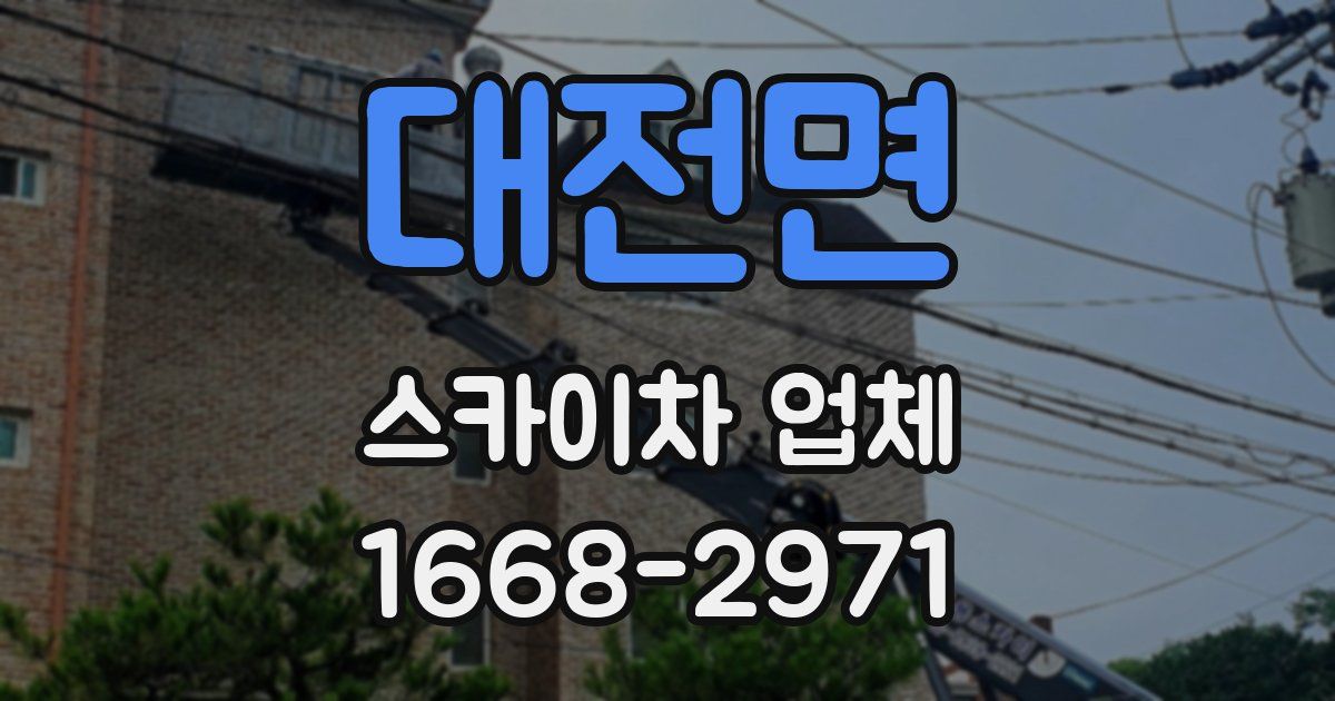 대전면 스카이차 업체