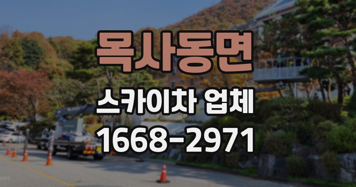 목사동면 스카이차 업체