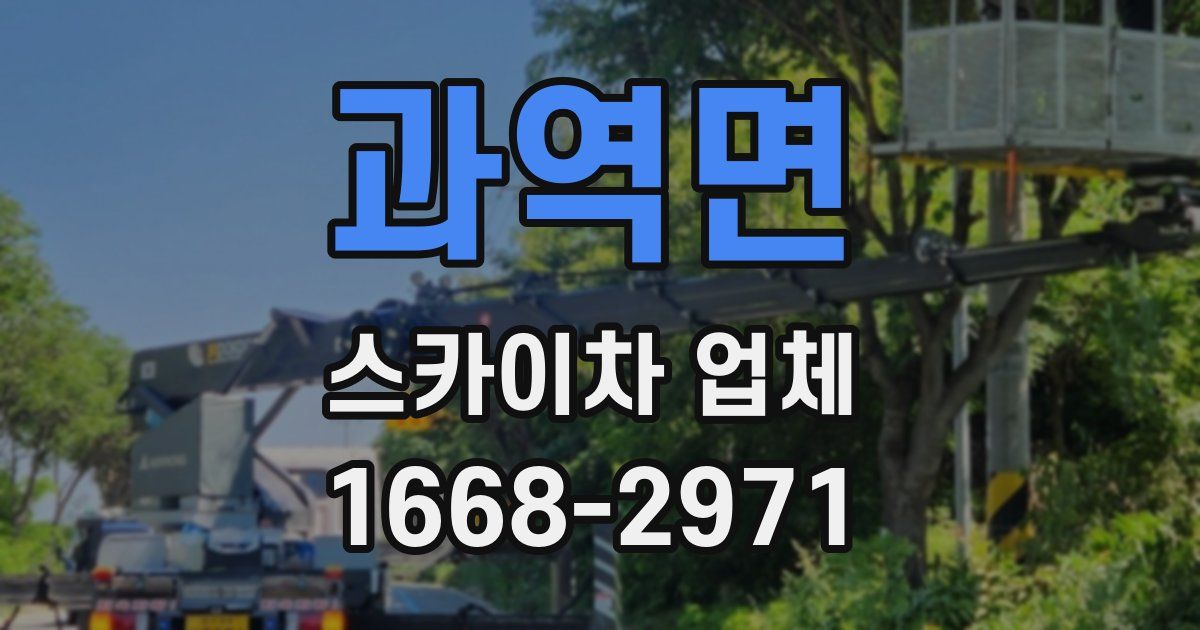 과역면 스카이차 업체