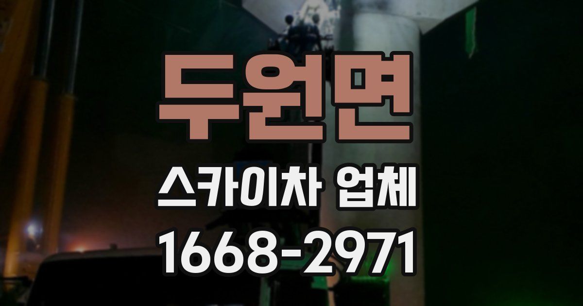 두원면 스카이차 업체
