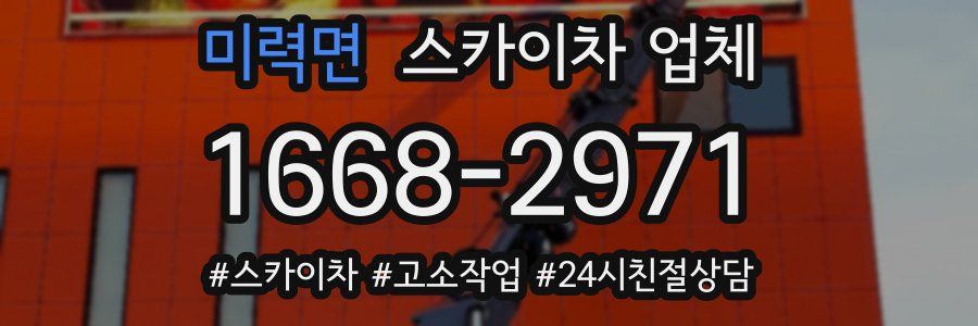 미력면 스카이차 업체