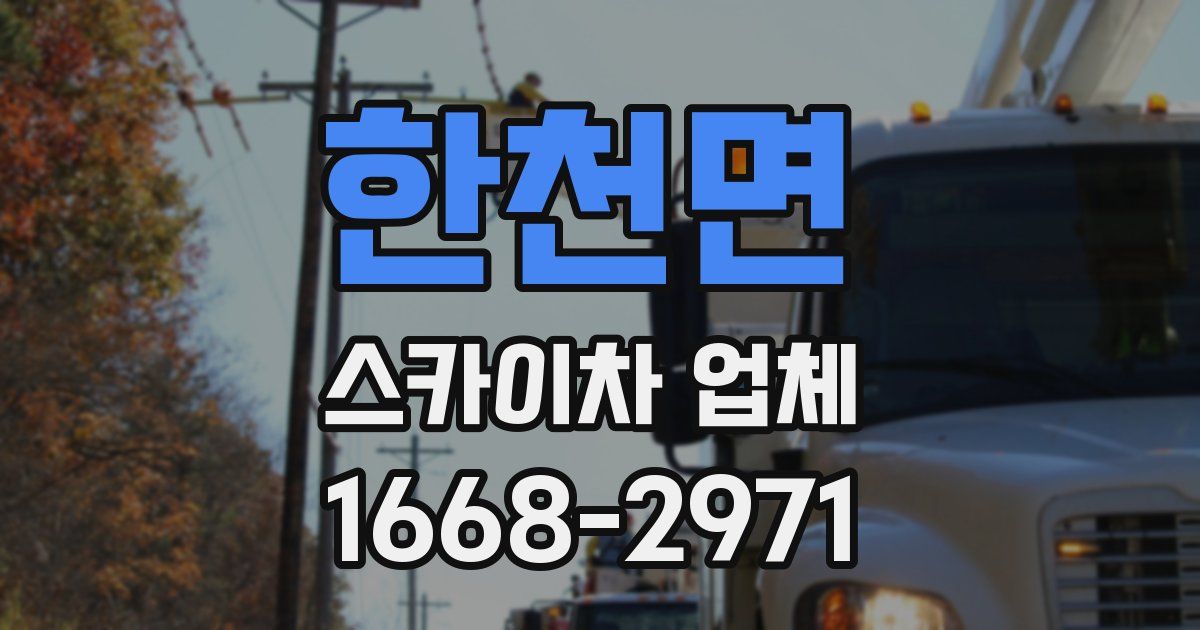 한천면 스카이차 업체
