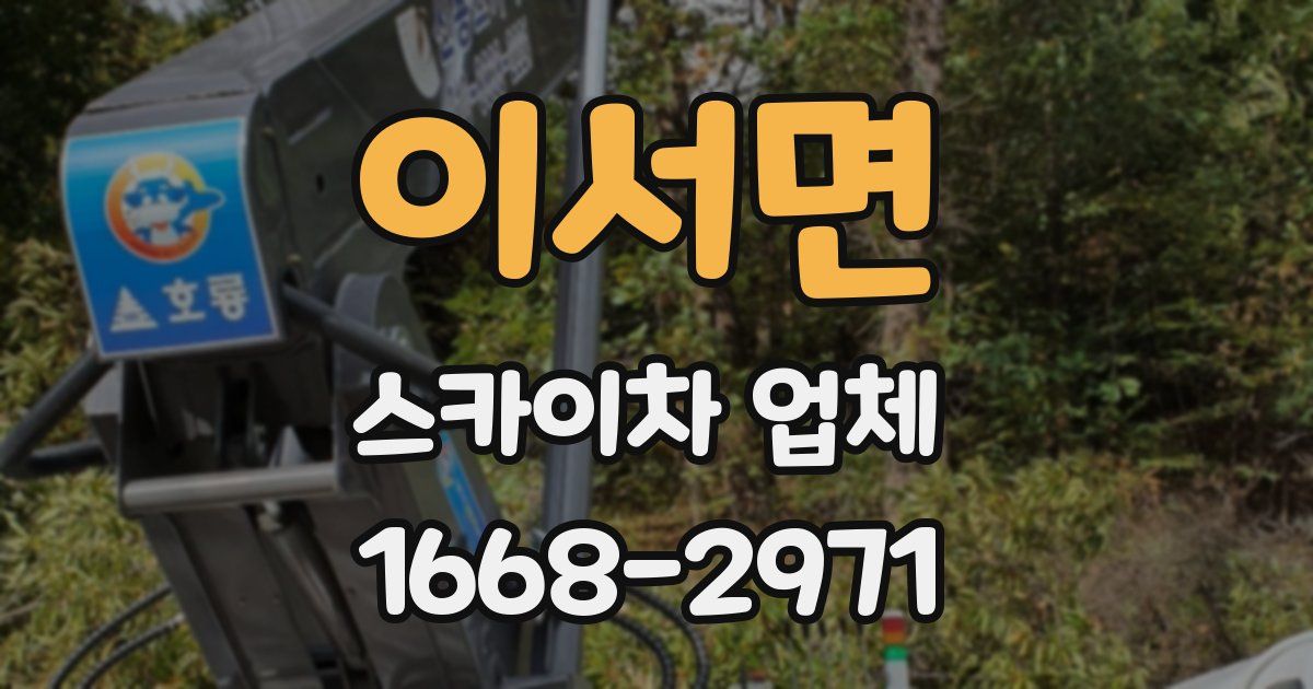 이서면 스카이차 업체