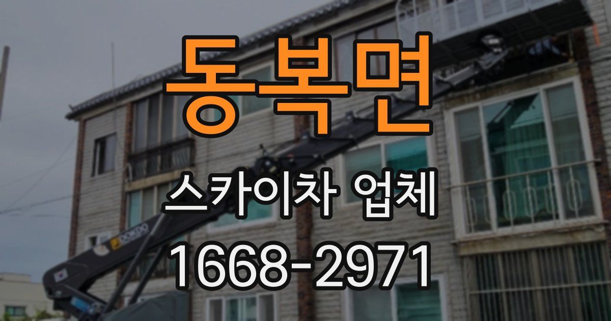 동복면 스카이차 업체