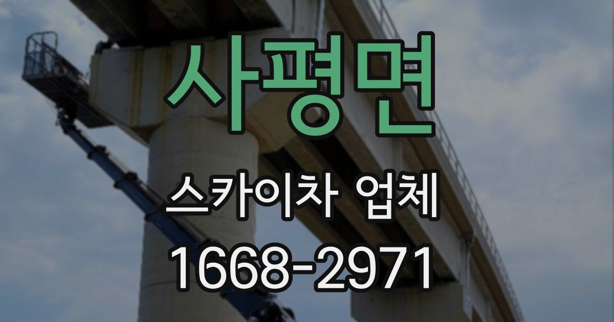 사평면 스카이차 업체