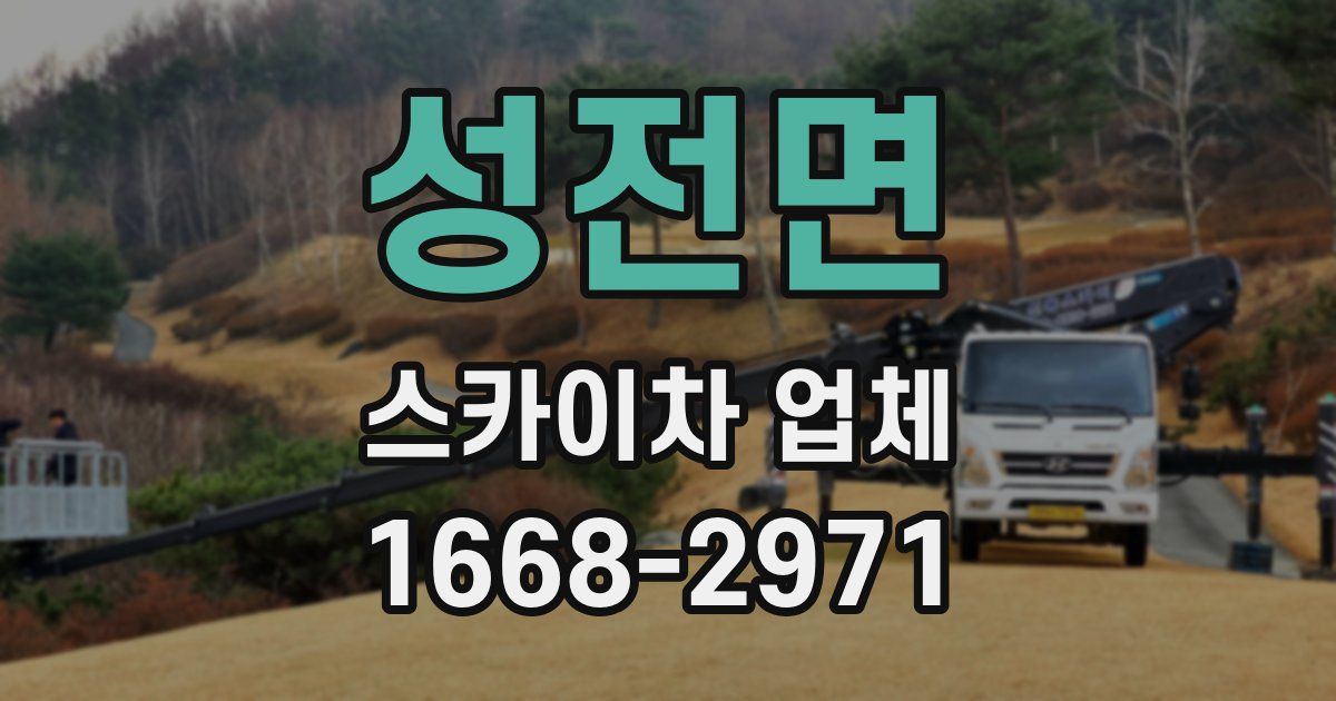 성전면 스카이차 업체