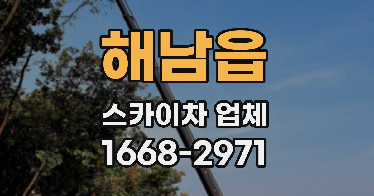 해남읍 스카이차 업체