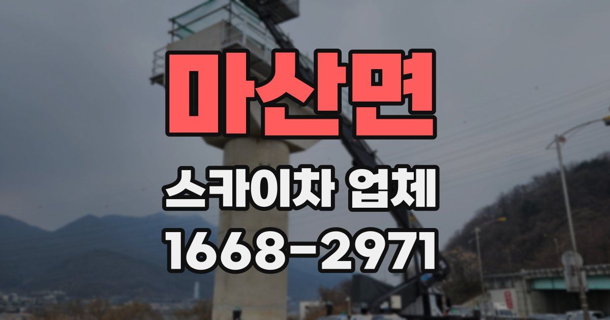 마산면 스카이차 업체