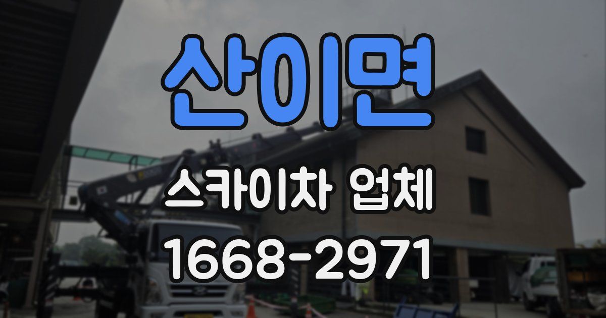 산이면 스카이차 업체
