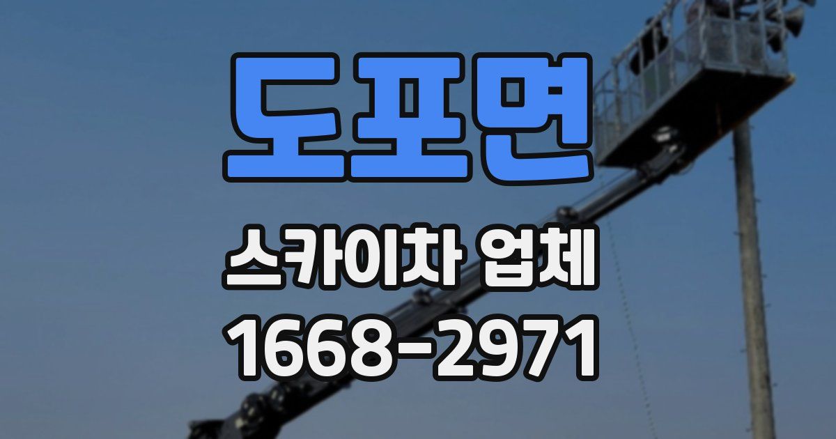 도포면 스카이차 업체