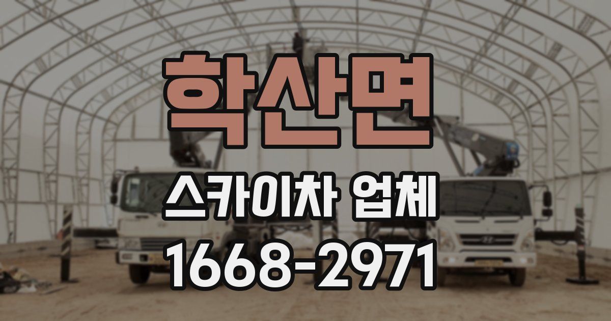 학산면 스카이차 업체