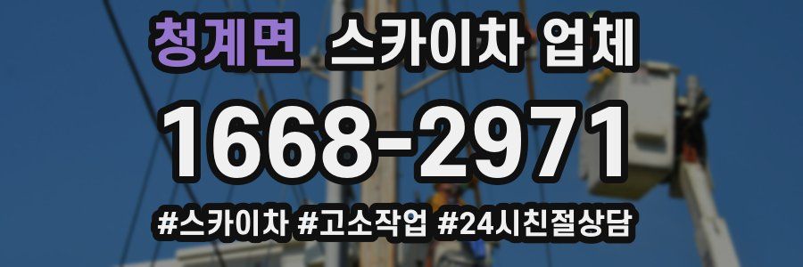 청계면 스카이차 업체