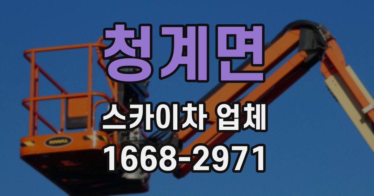 청계면 스카이차 업체