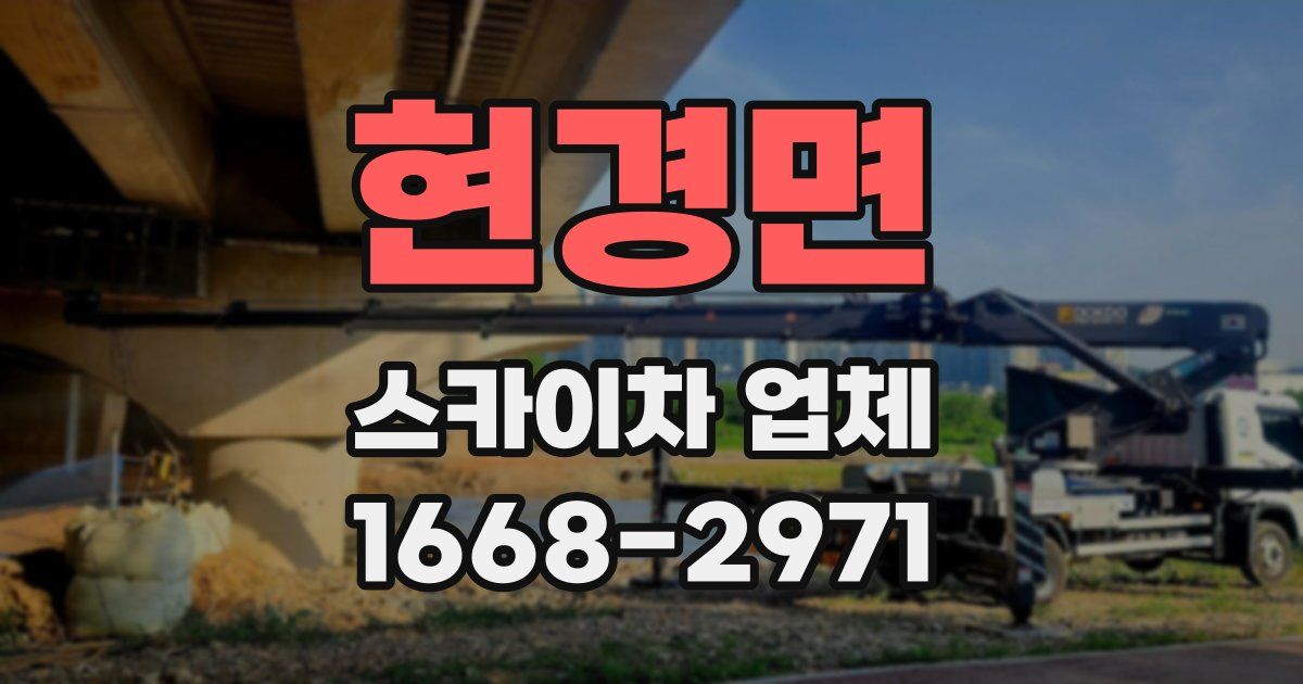 현경면 스카이차 업체