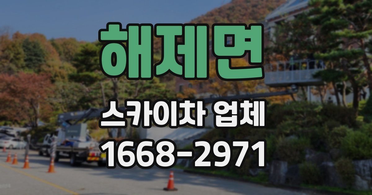 해제면 스카이차 업체