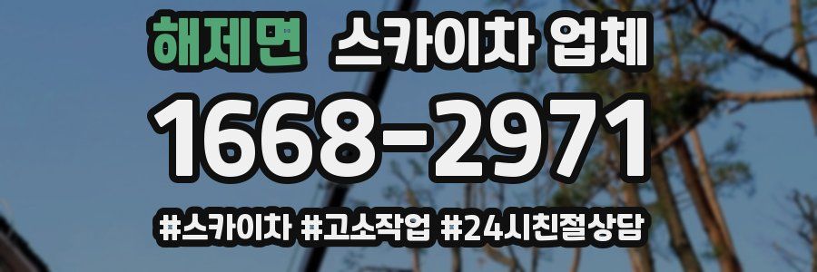 해제면 스카이차 업체