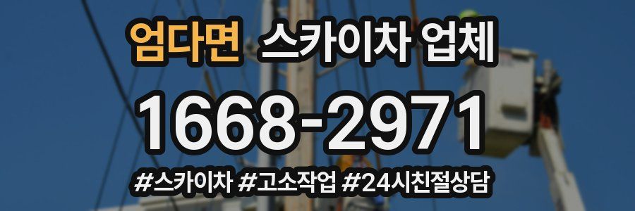 엄다면 스카이차 업체