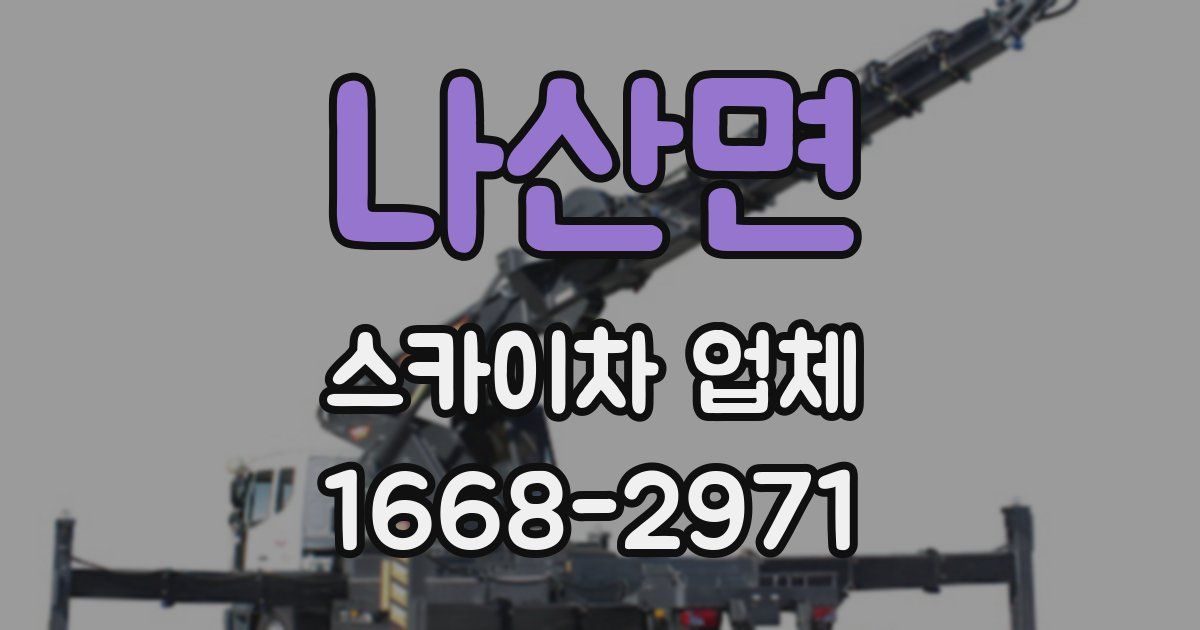 나산면 스카이차 업체